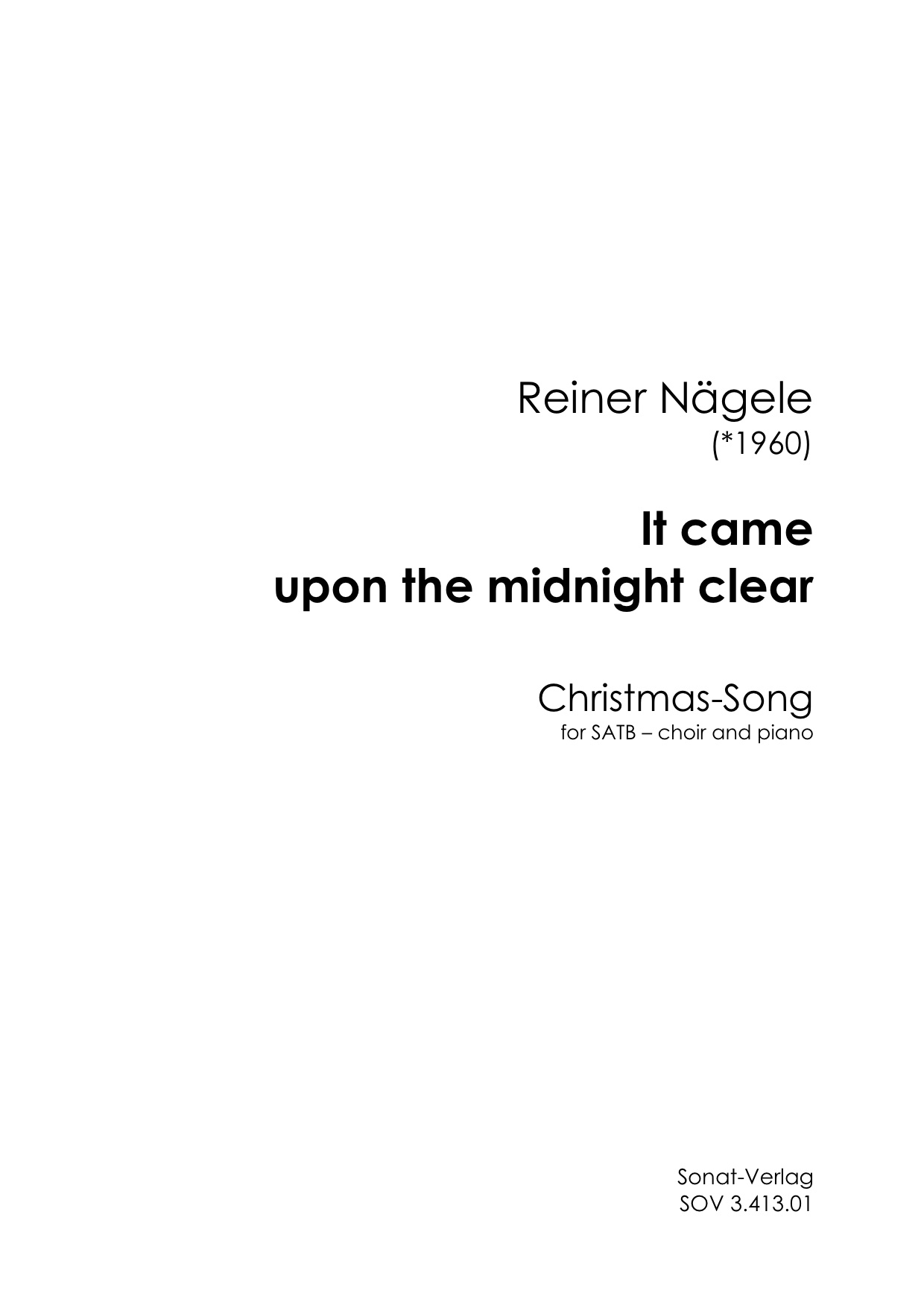 Nägele, Reiner: It came upon the midnight clear (Part)